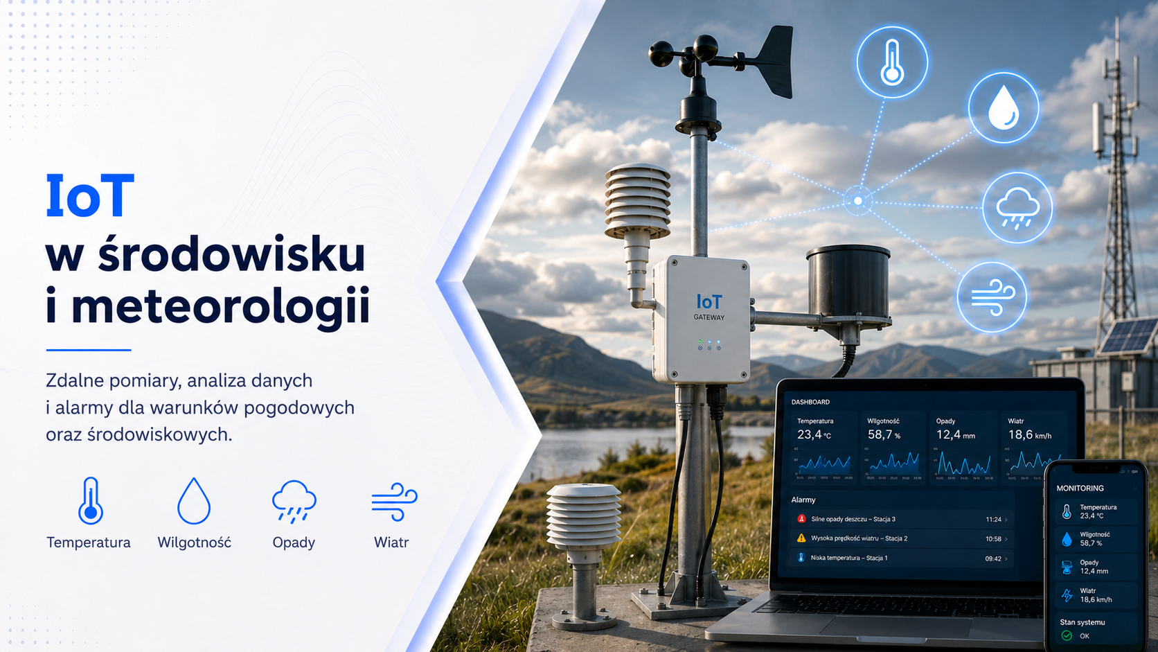 Monitoring środowiska i meteorologii – zdalne pomiary i analiza danych